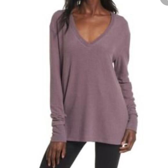 BP. Nordstrom purple oversized soft knit sweater v-neck Large NWOT - Picture 1 of 4